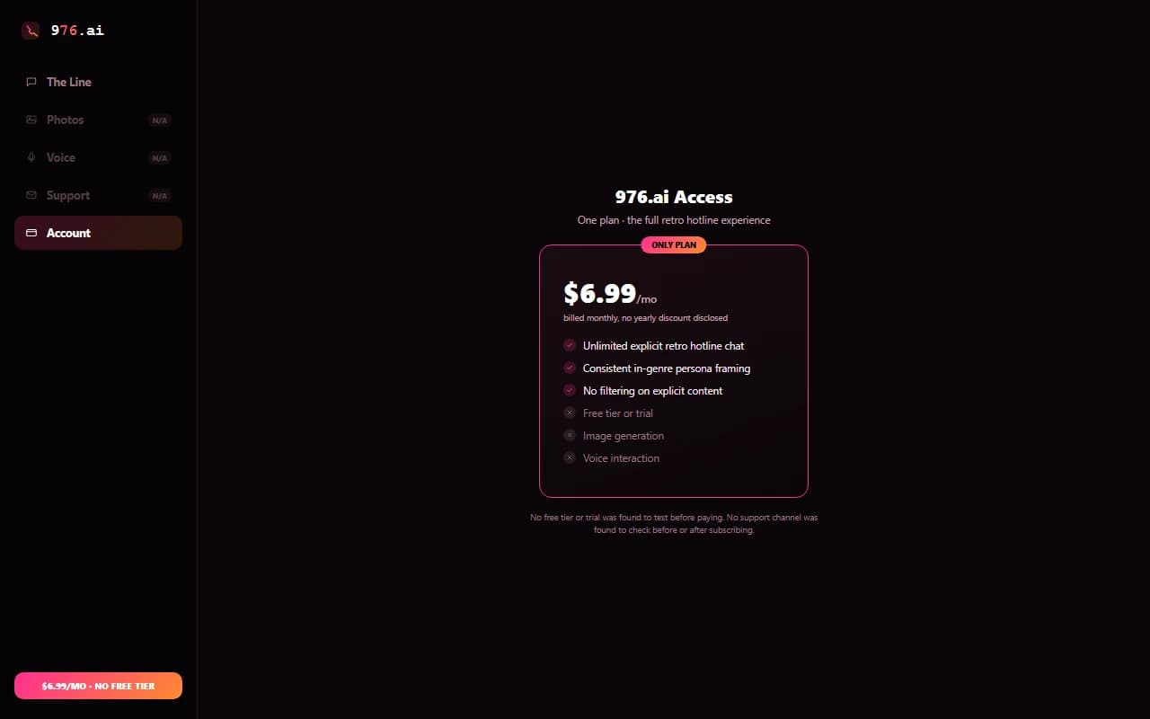 976.ai pricing page showing the free tier, Plus, and Premium token-based plans 976.ai pricing page showing the free tier, Plus, and Premium token-based plans