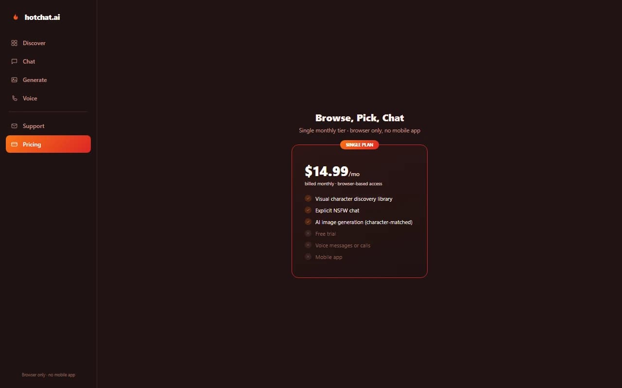 HotChat.AI single monthly pricing plan HotChat.AI single monthly pricing plan