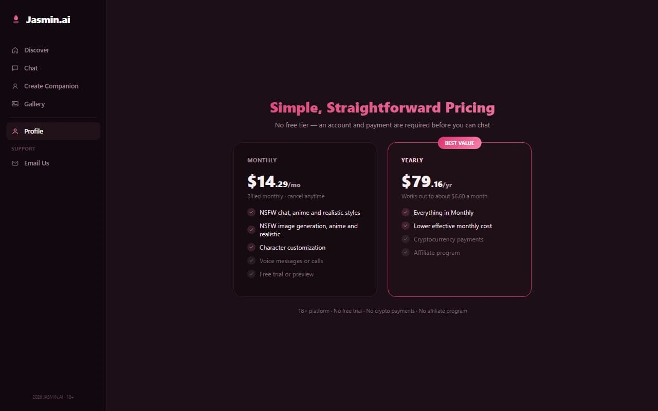Jasmin.ai subscription pricing plans Jasmin.ai subscription pricing plans