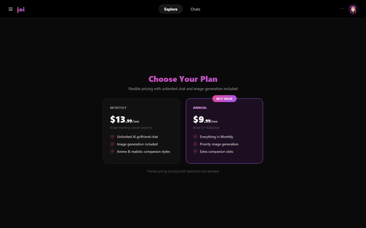 JOI subscription pricing plans JOI subscription pricing plans