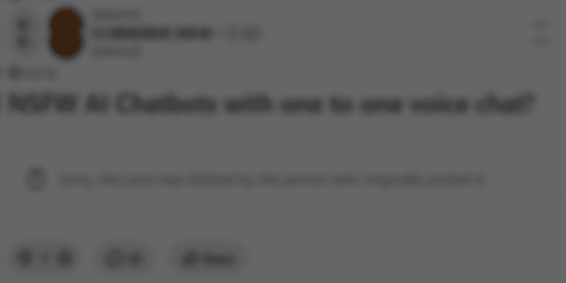 Screenshot of the Reddit post "NSFW AI Chatbots with one to one voice chat?"
